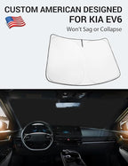 Proadsy for Kia EV6 2023 2024 2025 2026 Windshield Sun Shade 4-Layer Foldable Front Sunshade Protector Sun Visor Blocks UV Rays Keep Car Cooler
