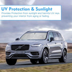 Windshield Sun Shade for Volvo XC90 2016-2025 2026 Custom Fit Front XC-90 Window Sunshade Fodable Car Sun Visor UV Protector Heat Shield Cover, Keep Car Cool Accessories