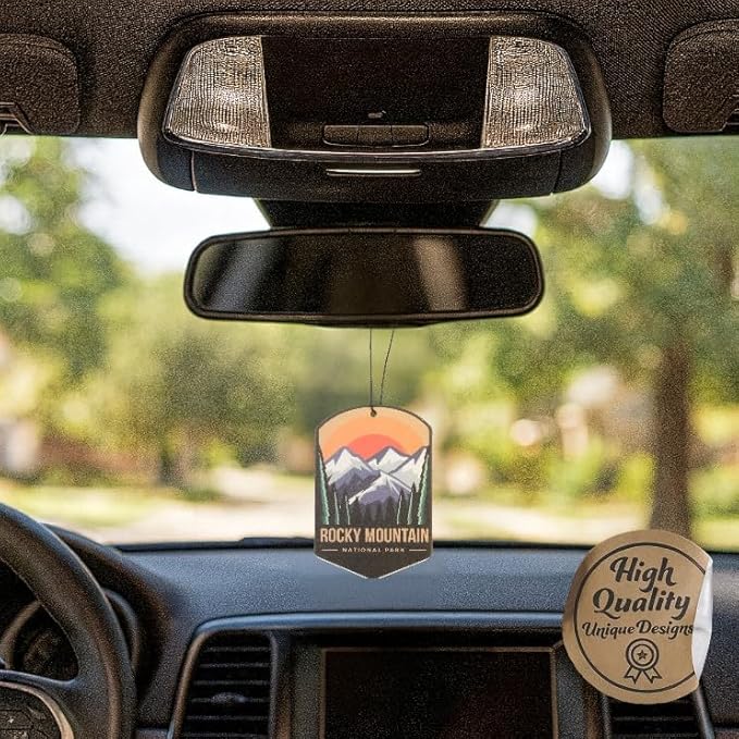 Outdoor Adventure Car Air Freshener 3 Pack Scented With Premium Oils By Fresh Fresheners (Rocky Mountain National Park)
