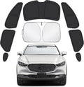 Car Window Shades for Mazda CX30 2019-2025 Accessories - Full Set 8PCS Side Window Sunshades with Memory Frame & Blackout Fabric, Privacy UV Shield for Camping/Travel
