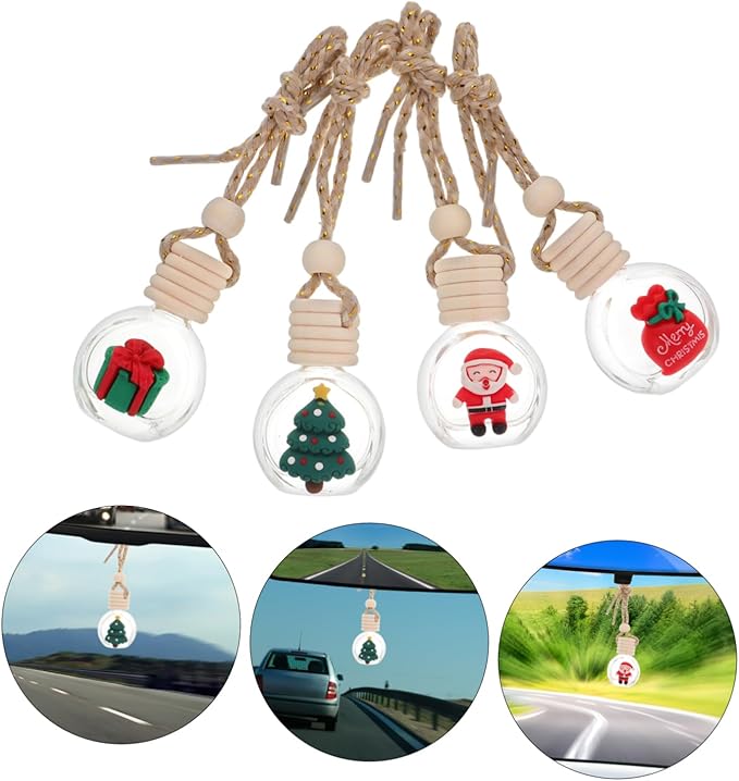 Mobestech 12 Pcs Car Pendant Air Car Ornaments Diffusers Oil Diffusers Hanging Diffuser for Empty Diffuser Bottles Glass