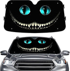GENANY Horror Cat Windshield Sun Shade for Car SUV Truck (55x30 inches),Black Cat Sun Shade Windshieldfor Front Windows, Protector Blocks UV, Car Decor