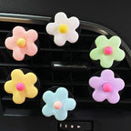 6 Pieces Daisy Flower Air Vent Clips, Cute Colorful Car Air Freshener Clip & Diffuser, Boho SUV Outlet Vent Decorations, Charm Car Inter Decor Accessories for Girls Women
