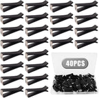 Dianrui 40PCS Black Square Head Car Vent Clips, 9mm Auto Air Conditioner Outlet, Air Freshener for Car Office Home
