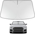 Proadsy 2026 Upgrade Windshield Sun Shade Custom Fit 2019-2025 Audi A6 Foldable Front Sunshade Protector Sun Visor Blocks UV Rays Keep Car Cooler