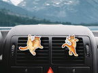 WIRESTER Fresh Scented Car Air Freshener Vent Clip, Decorative Accessories, Interior Decoration for Cars - Cute Animal Butt, Cute Dog Cat, Dog Butt Looking Back, Dog Lying