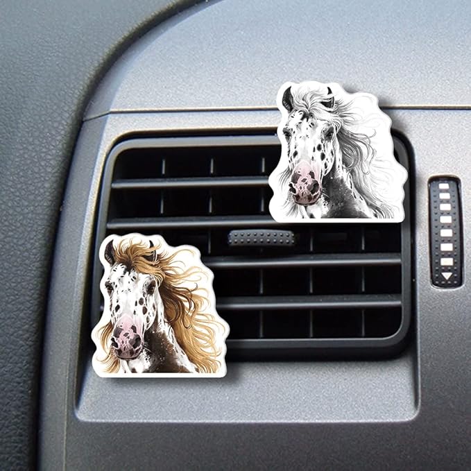 WIRESTER Fresh Scented Car Air Freshener Vent Clip, Decorative Accessories, Interior Decoration for Cars - Birds, Bear, Chicken, Rhino, Hippo, Snake, Horse