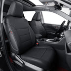 coverdream Custom Fit Seat Covers for Toyota RAV4 Adventure,TRD Off - Road 2024 2023 2022 2021 2020 2019,Full Coverage Leather Seat Protector (Black,Full Set)