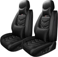 Car Seat Cover for Ford Explorer 2000-2025, Waterproof Durable Compatible Airbag, Premium Leather Seat Protector(2 Seats Luxury,Black)