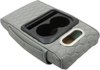 Priprilod Gray Car Center Console Armrest Pillow, Memory Foam with Cup Holder and Cell Phone Holder, Multifunctional Car Center Console Organizer, Universal Fit for Most Car Interior Accessories