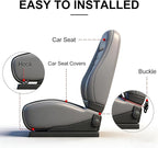 Suninbox Linen Seat Cover for Car,Bottom Seat Covers for Trucks,Car Seat Pad,Seat Cushion Breathable Ventilated Front Seat Only[Black]