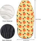 Delerain Car Seat Covers Set 2Pcs, Orange Fruit Universal Front Car Seats Vehicle Enterior Protector Suitable Fits Most Car Auto SUV Sedan Truck