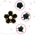 Daisy Air Vent Clips, 6 Pcs Cute Flower Car AC Outlet Clip - Colorful Car Interior Decor Charm (Black, White, Red)