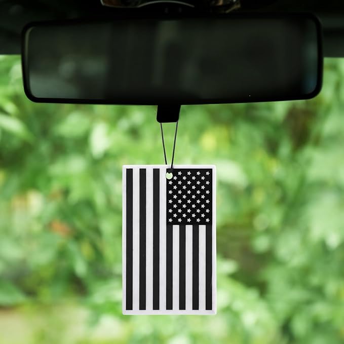 Dunzy 30 Pcs Air Freshener American Flag Car Freshener Patriotic USA Flag Hanging Automotive Independence Day Air Fresheners for Men Women Patriot May Day Auto Accessories, 3 Scents(2 Color Style)