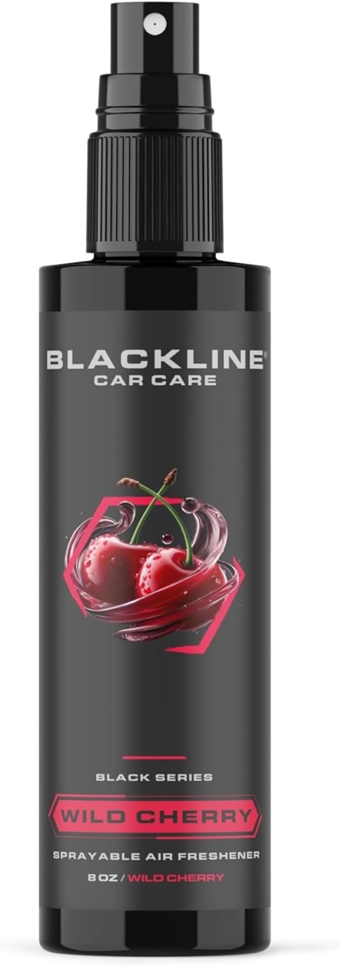 Blackline Car Care - Variety Pack Air Fresheners, Long-Lasting, Oder Eliminator, for Cars, Trucks, SUV, or Home Use - 8 fl OZ - Teakwood, Ocean Breeze, Dark Ice, Wild Cherry Air Fresheners