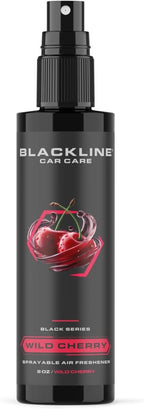 Blackline Car Care - Wild Cherry Car Air Freshener, Long-Lasting, Oder Eliminator, for Cars, Trucks, SUV, or Home Use - 8 fl OZ - Wild Cherry Air Freshener - Cherry Spray