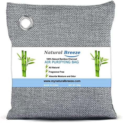 Natural-Breeze Bamboo Activated Charcoal Air Purifying Bags -5 Packs of 200g (NB300-5Pks)