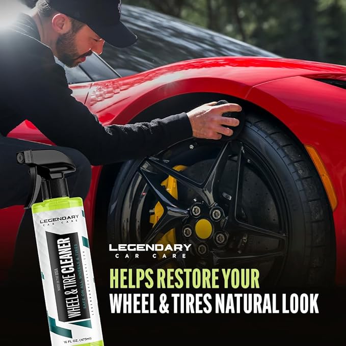 Legendary Wheel & Tire Cleaner Spray 16oz - Deep Cleaning Formula for All Wheel & Rim Finishes - Removes Brake Dust, Dirt & Grime