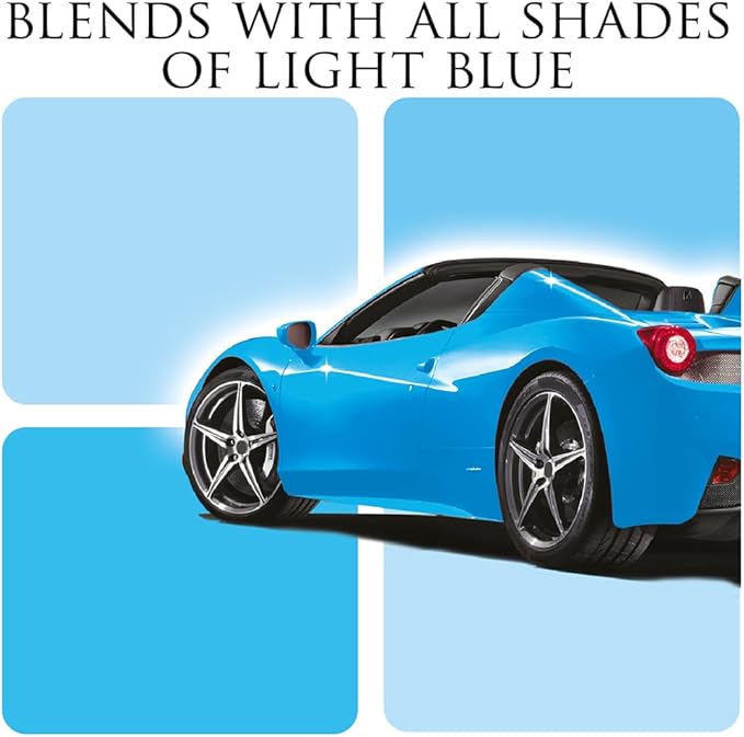 Car Gods Iris Custom Color Light Blue 3-in-1 Polish Wax Color Restorer & Scratch Remover, 17fl Oz - 16 Colors Available