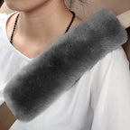 Soft & Cozy Australian Sheepskin Car Seat Belt Covers,2 Pack Fluffy Seatbelt Pads, Genunie Sheepskin Fur Shoulder Straps Cushions for Adults Kids Women and Men (Grey)