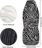 Zebra Print Car Seat Cover Universal Seat Covers for Front Seats for Auto Truck Van SUV 2 Pcs