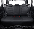 coverdream Forester Car Seat Covers Custom Fit for 2009-2013 Subaru Forester Seat Covers,Rear Seat Without Cup Holder,Full Coverage Waterproof Leather Seat Protector(Full Set,Black)