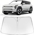 Proadsy 2026 Upgrade Windshield Sun Shade Custom Fit Kia EV9 2024 2025 2026 Foldable Front Sunshade Protector Sun Visor Blocks UV Rays Keep Car Cooler Accessories