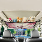 Hummingbird Flower Car Roof Storage Bag Multi-Purpose Seat Organizer Car Bag Storage Box Organizer Pouch Pocket Car Travel Accessories Compatible with Most Cars