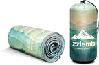 zzlamb Camping Blanket for Cold Weather,Outdoor Puffy Blanket Portable Down Alternative,Windproof Warm Cloak with Snaps,Cozy Quilt Backpacking Picnic RV Travel Plane Car Hammock Beach Climbing
