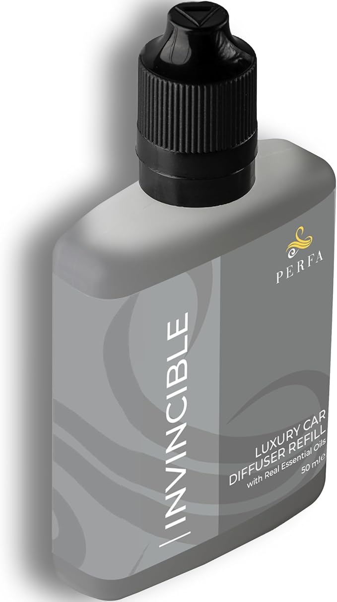 Invincible Car Air Fresheners (Refill) | Affordable Air Fresheners for Men | 50ml Car Diffuser Refill | 3 Months Freshener Long Lasting | Gift-Ready Women's Car Pefume by Perfa