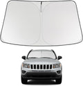 Proadsy 2026 Upgrade Front Windshield Sun Shade Foldable Sunshade Protector Custom Fit 2007-2017 Jeep Compass Accessories
