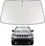 Proadsy 2026 Upgrade Front Windshield Sun Shade Foldable Sunshade Protector Custom Fit 2007-2017 Jeep Compass Accessories