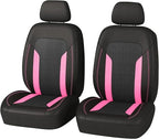 2 Pack Universal Car Seat Cover with Breathable Mesh Backrest,Comfortable Car Seat Protector with Foam Padding and Retaining Buckle,Highly Elastic Car Seat Covers Full Set (Pink)