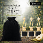 Golden Pear Crème Car Air Freshener Set of 3 (10 ml Each) | Hanging Diffuser with Velvet Gift Bag | Sweet Pear & Vanilla Aroma by Gift Paradise – Long-Lasting Luxury Car Fragrance for Home & Office
