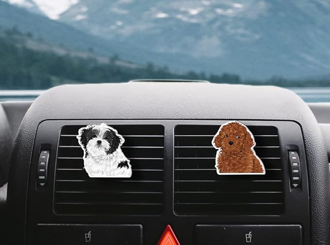 WIRESTER Fresh Scented Car Air Freshener Vent Clip, Decorative Accessories, Interior Decoration for Cars - Dog, Cat, Animal
