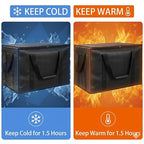 CIVJET Insulated Food Delivery Bag, XXXL Insulated Reusable Grocery Cooler/Hot Bags, Tote Bag for Shopping/Travel/Doordash, Catering Bag Doordash 22x14x13, Black, 1-Pack