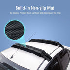 WOOWAVE Premium Kayak Roof Rack Pads Universal Car Soft Roof Rack Kayak Carrier for Canoe/Surfboard/Paddleboard/SUP/Snowboard with Tie Down Straps, Tie Down Rope, Quick Loop Strap and Storage Bag