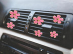 6pcs Colorful Daisy Flower Auto Air Vent Clips, Car Air Outlet Freshener Clip for Car Interior Decoration Accessories (Pink)