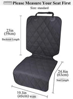 Front Dog Seat Covers, Waterproof Front Seat Car Cover,Dog Car Seat Cover with Side Flaps, Waterproof & Nonslip Dog Seat Coverfor Cars, Trucks, SUVs, Jeep.(Black)