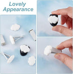 OLYCRAFT 5Pcs Car Air Vent Clips White Cloud Air Vent Clips with 1pc Self Adhesive Car Perfume Clip Airs Vents Clips for Women Cars Airs Vents Accessory