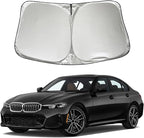 Car Windshield Sun Shade Sunshade Compatible With BMW 3-Series 328i 335i 320i 330i 325i F30 F31 M3 E60 E61 2026 2025 2024 2023 2022 2021-2013 Accessories, Foldable Car Front Window Sun Shield