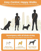 Hands Free Dog Leash, 2-in-1 Detachable Pet Seatbelt,5.9-9.2 ft Crossbody Dog Leash with Double-Sided Reflective for Walking, Hiking, Travel etc.(Orange)