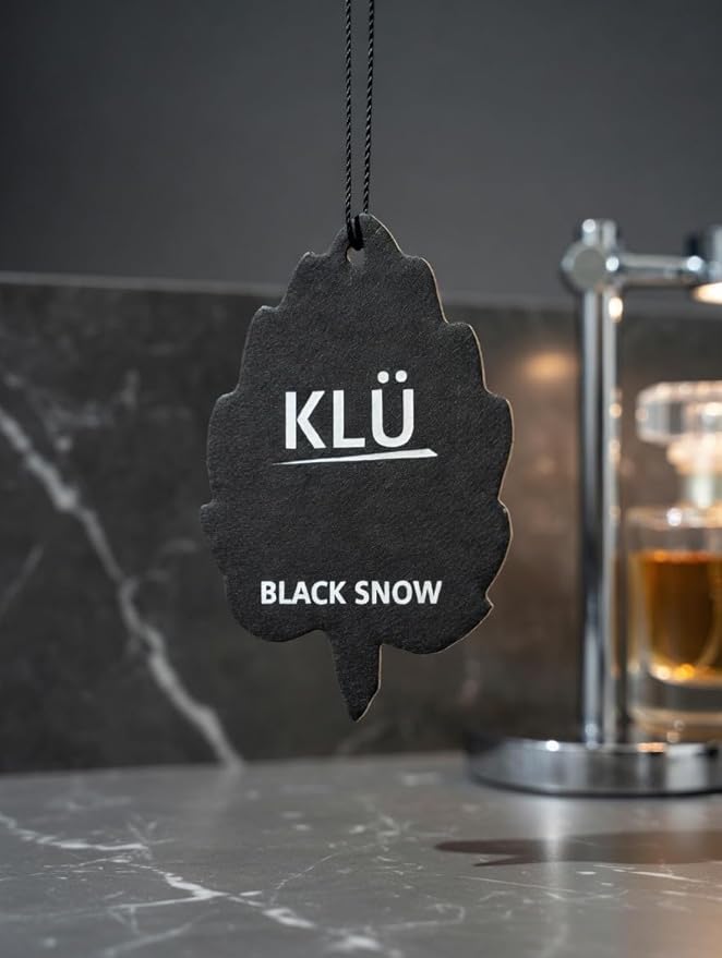 KLÜ Leaf Car Air Freshener I Long Lasting Scent for Auto or Home (25 Pack) Black Snow