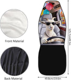 Goat Car Seat Covers Front Seats 2 Pack Funny Automobile Front Seat Covers Stretch Polyester Fabric Cover Auto Interior Accessories Universal Fit for Cars SUV Sedans
