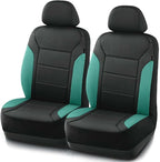 Skechers Memory Foam Car Seat Covers, Lycra Fabric Seat Covers Thick Memory Foam, Front Car Seat Protector, Airbag Compatible, Automotive Comfort Protection for Most Cars,Trucks, SUVs,Green