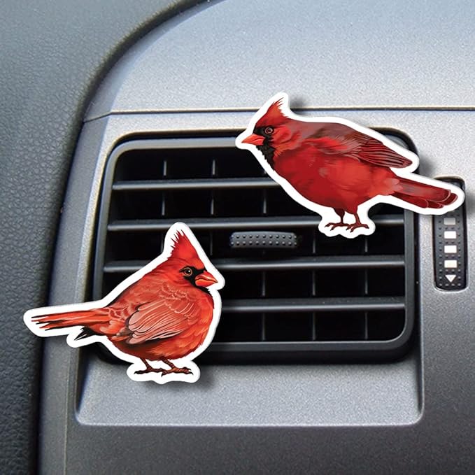 WIRESTER Set of 2 Fresh Scented Car Air Freshener Vent Clip, Decorative Accessories, Interior Decoration for Cars (Cat, Dog, Frog, Cow, Owl, Turtle, Sunflower, Baseball)