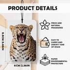 Trendy Retro Cheetah Print 3 Pcs, Funky Y2k Leopard Print 8 Ball Air Freshener Hanging Decor for Cars Closet Drawer Books Accessories Gifts