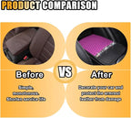 Bling Leather Car Armrest Seat Box Cover, Car Console Armrest Cover with Crystal Rhinestones, Anti-Scratch Waterproof Auto Center Console Protector Cushion Pad for Car SUV Truck (Purple)