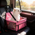 Small Dog Car Seat, Portable Foldable Breathable, Clip-On Safety Leash, Waterproof Oxford Travel Bag, Mesh Window for Pets Up to 15 lbs with 10PCS Pee Pads
