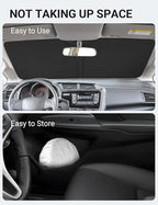 Proadsy 2026 Upgrade Front Windshield Sun Shade Foldable Sunshade Protector Custom Honda Fit 2015-2020 Fit Accessories